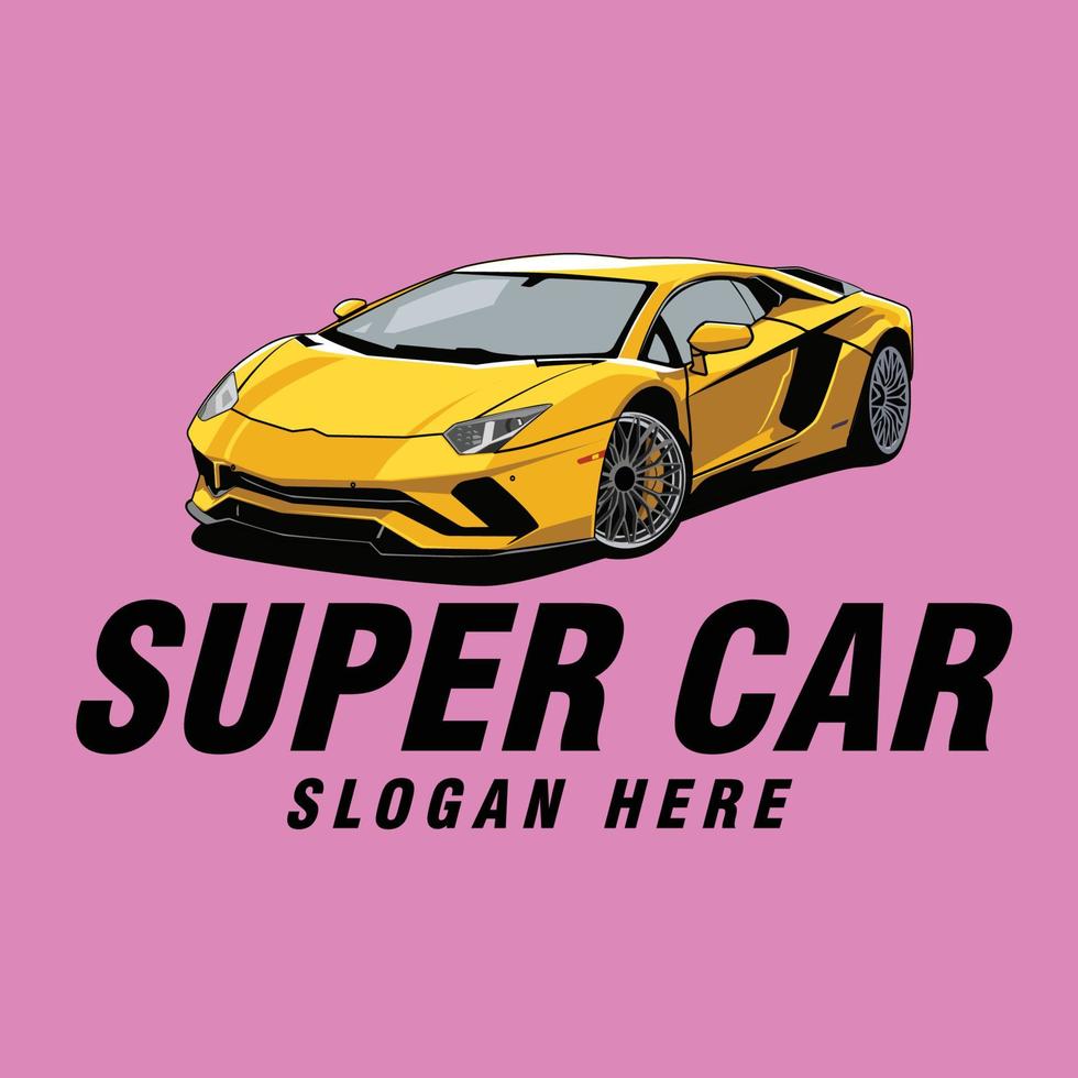 design de vetor de modelo de logotipo super carro