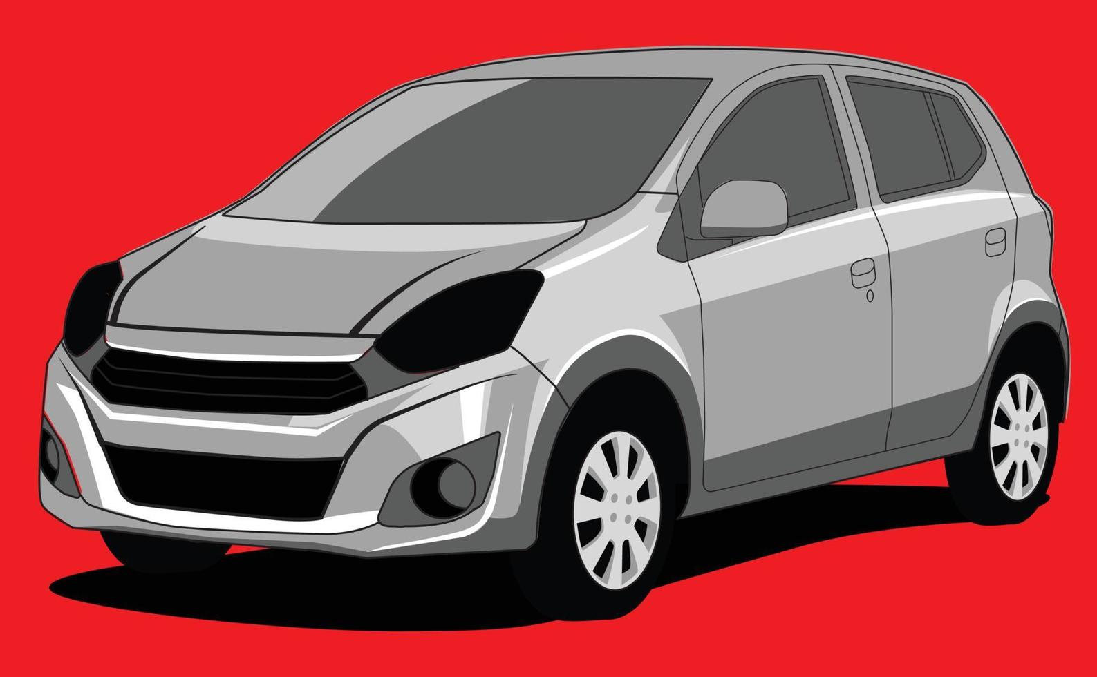 design de vetor de ilustração de carro hatchback moderno