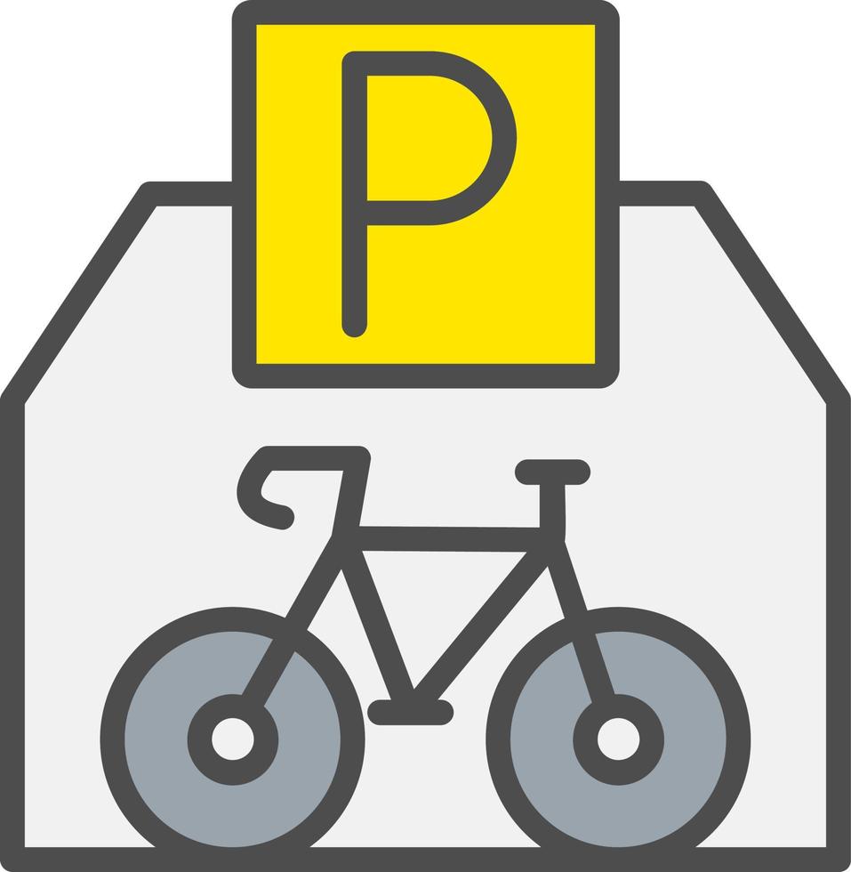 ícone de vetor de estacionamento de bicicleta