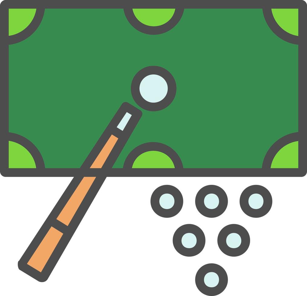 ícone de vetor de mesa de bilhar