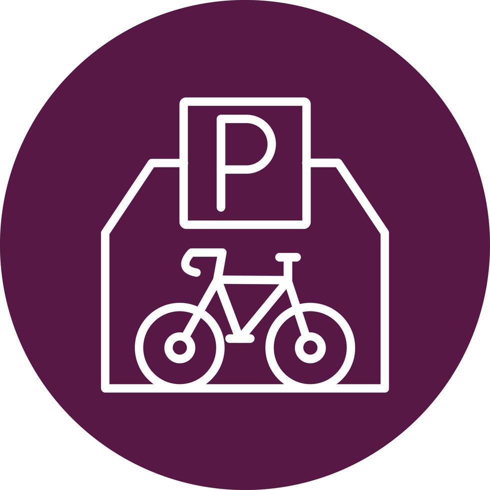 ícone de vetor de estacionamento de bicicleta
