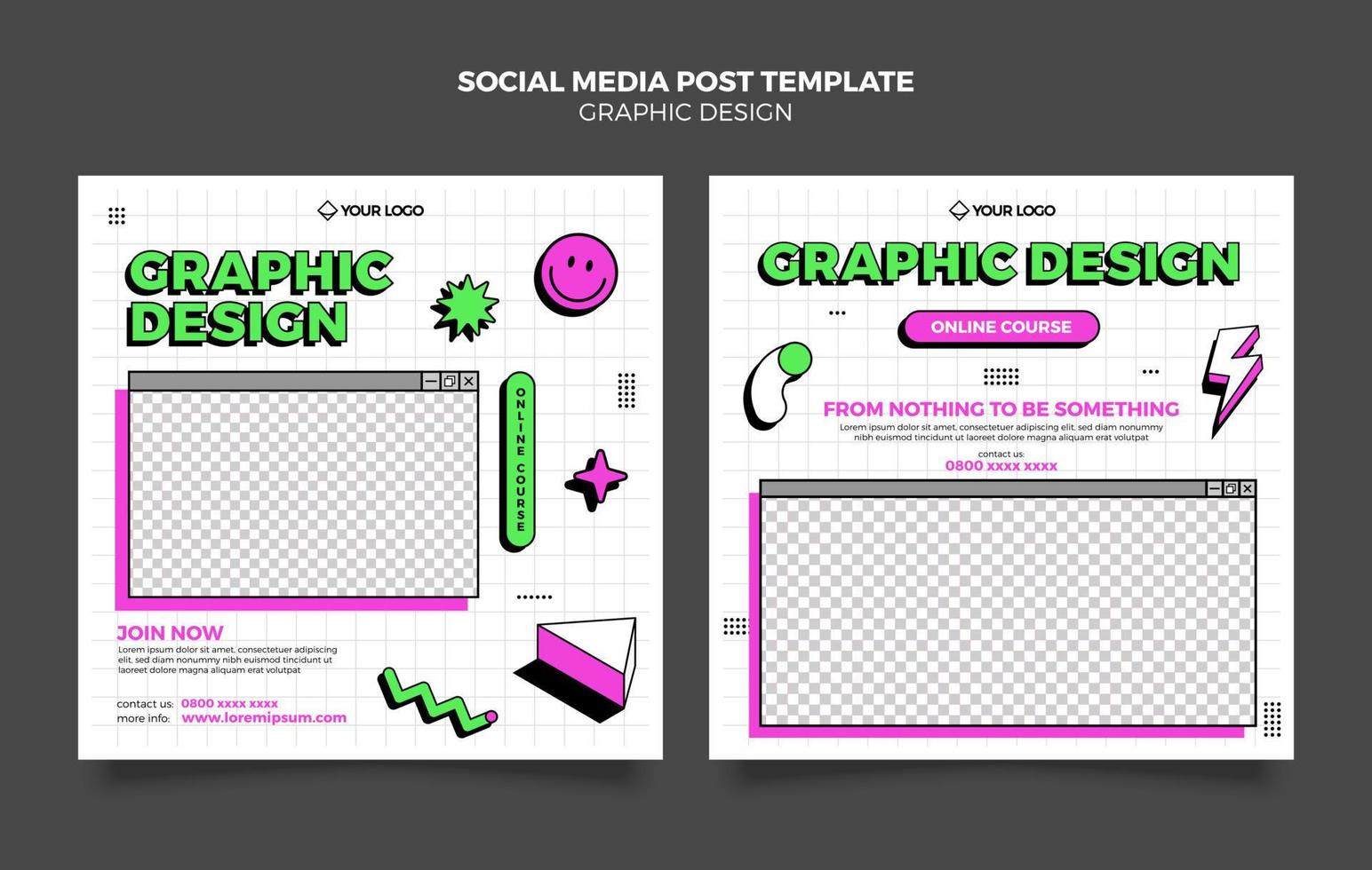 modelo de designer gráfico, modelo de cursos de design vetor