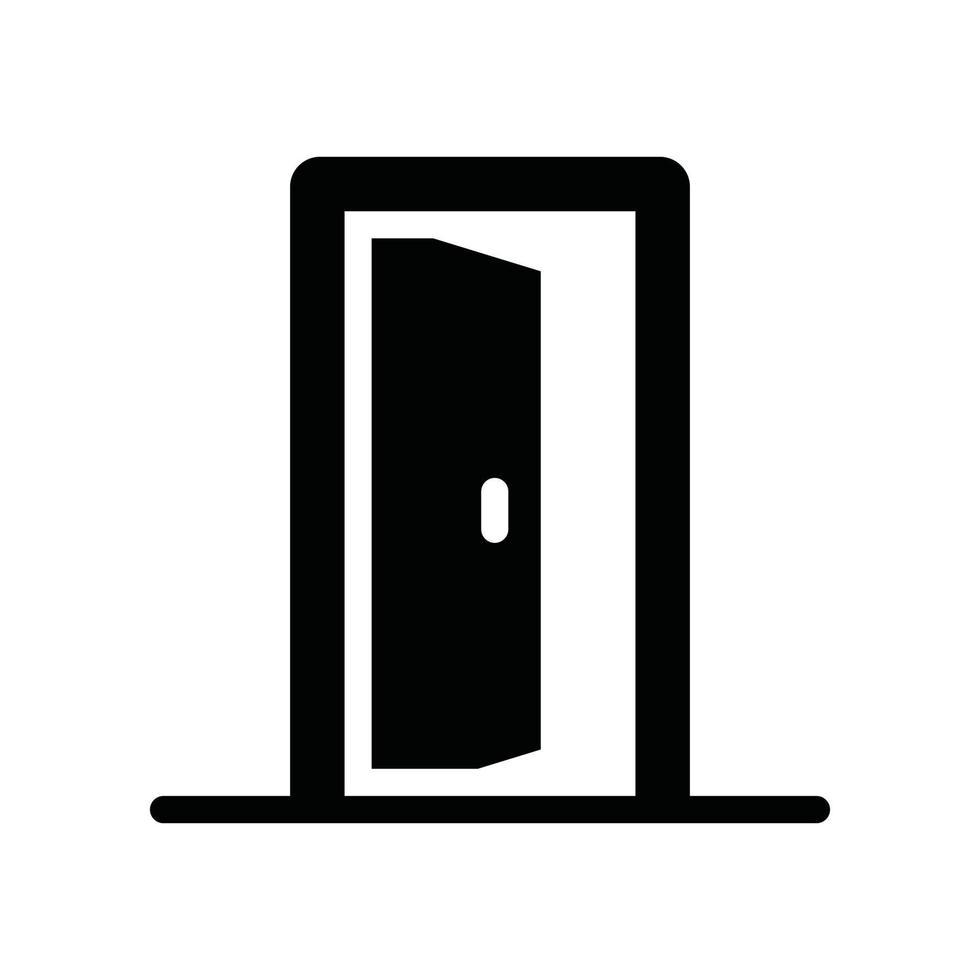 arquivo eps 10 sólido de ícone de vetor de porta