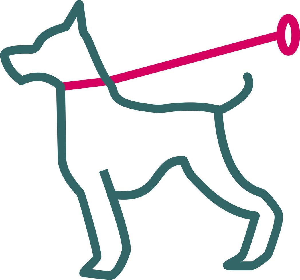 ícone de vetor de passeio de cachorro