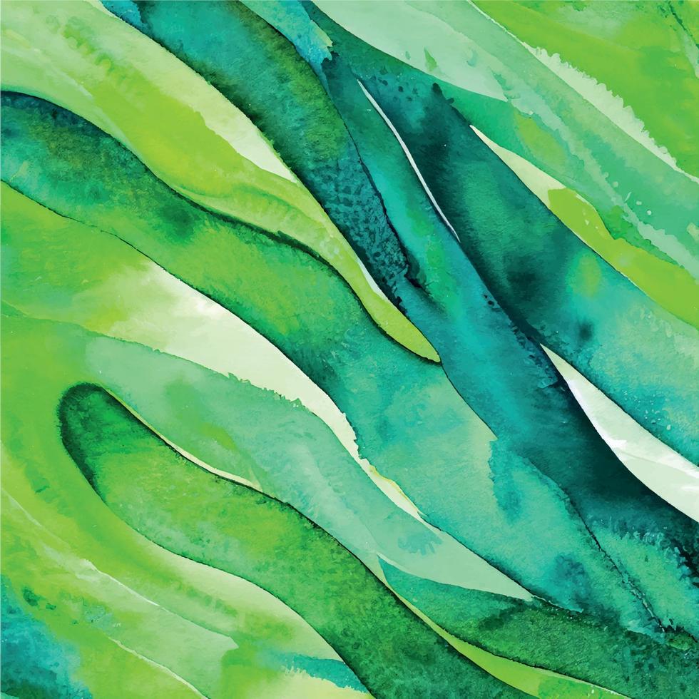 fundo aquarela verde abstrato simples vetor