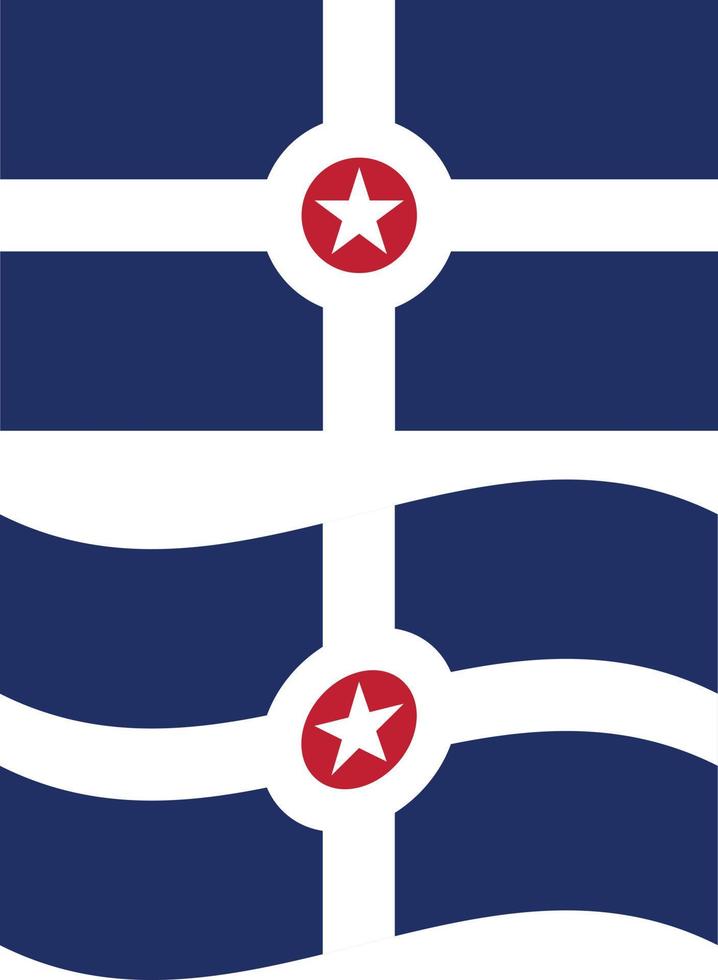bandeira de Indianápolis. bandeira de Indianápolis em fundo branco. estilo plano. vetor