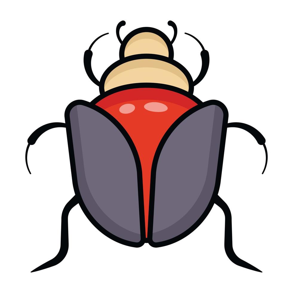 inseto blattodea, ícone de desenho animado plano de baratas vetor