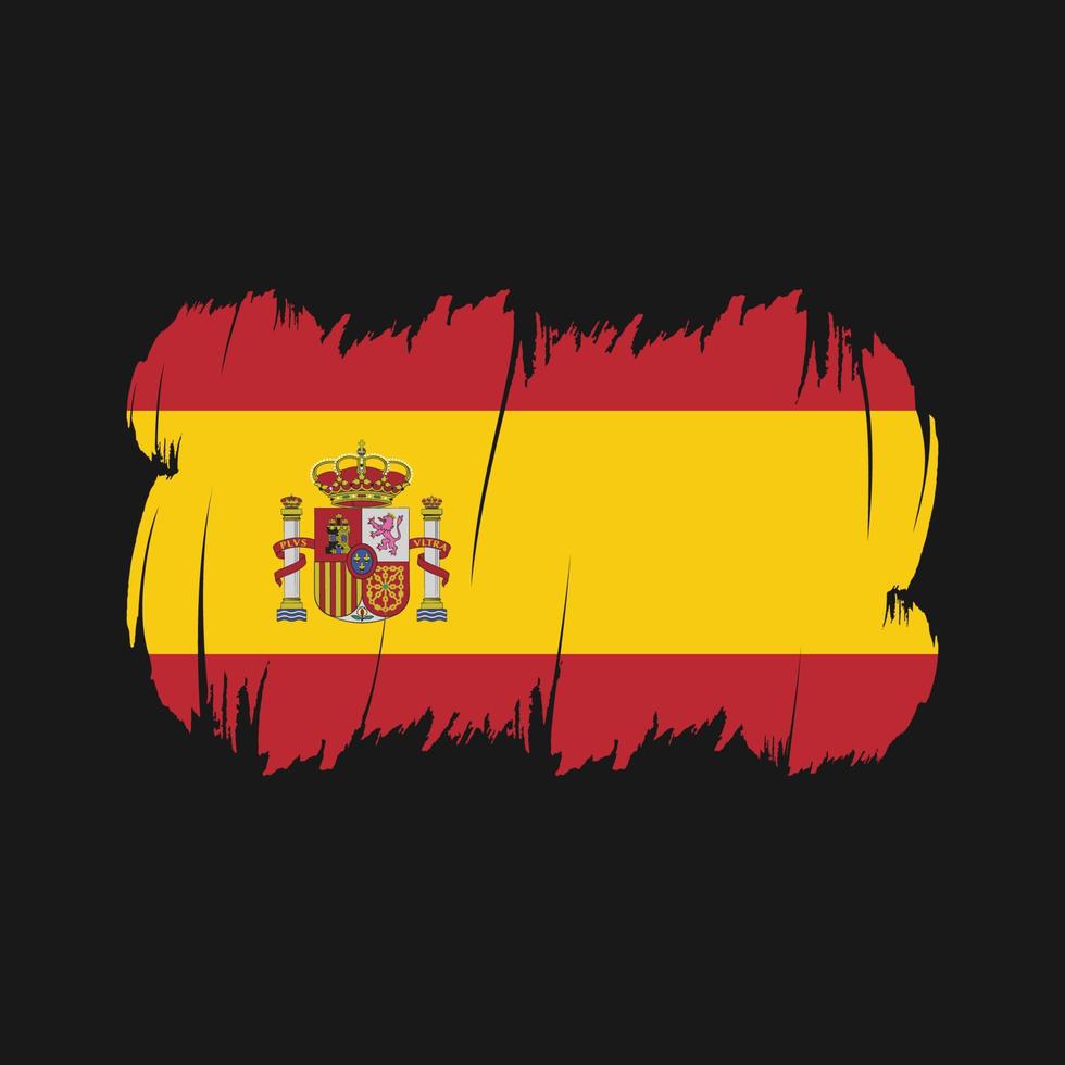 vetor de pincel de bandeira da espanha