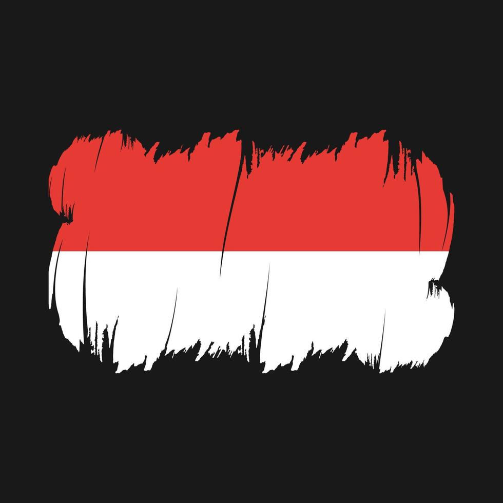 vetor de escova de bandeira da indonésia