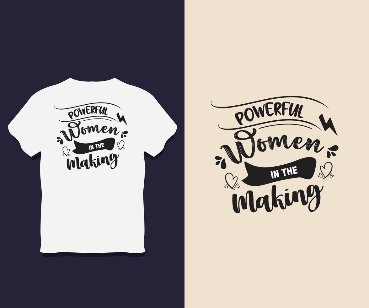 design de camiseta de tipografia feminina com vetor