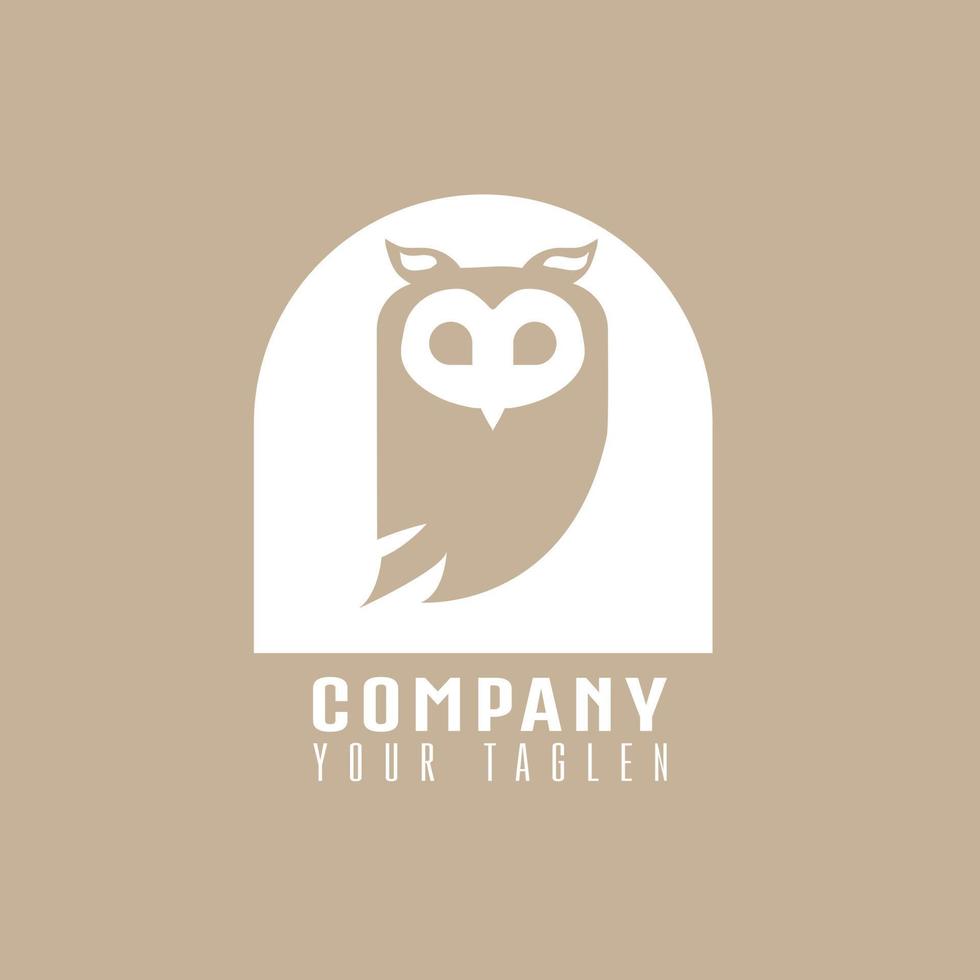 logotipo de coruja simples e moderno para empresa, negócios, comunidade, equipe etc. vetor