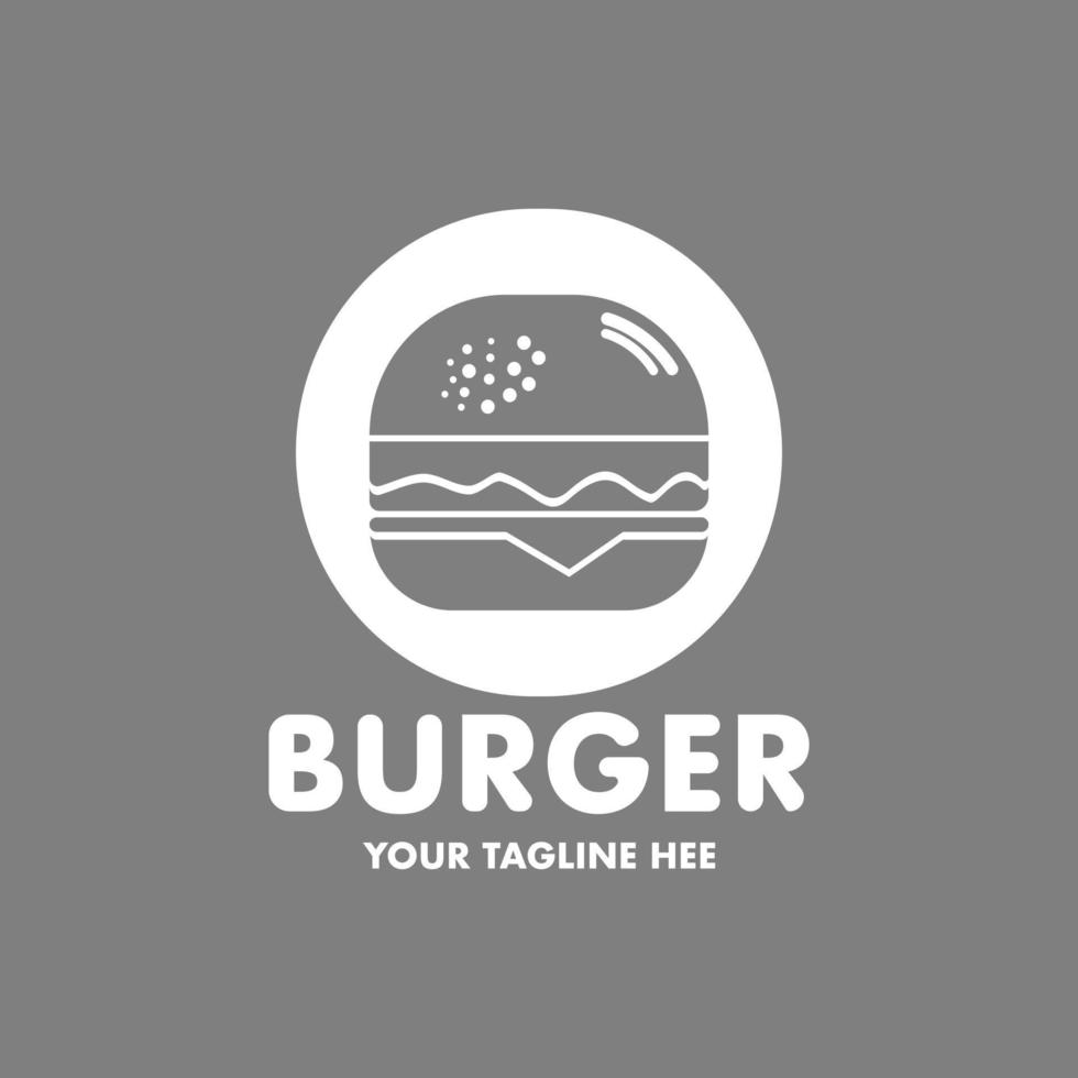 logotipo do hambúrguer, logotipo de fast-food de ilustração, emblema, rótulo. design vintage de hambúrguer - hambúrguer de negócios vetor