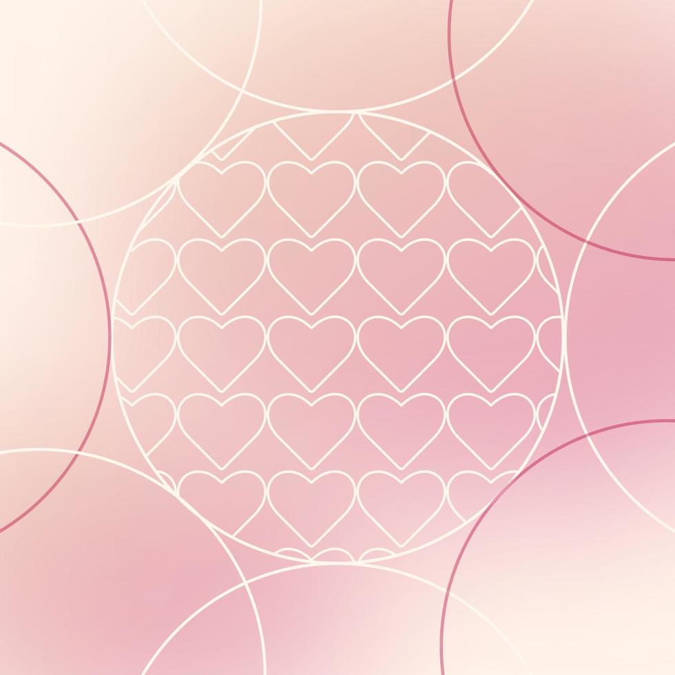 cartões quadrados de feliz dia dos namorados no estilo y2k. delinear o padrão de corações no fundo gradiente rosa turva. modelos de postagem de mídia social. ilustração vetorial para aplicativos móveis, anúncios da web vetor