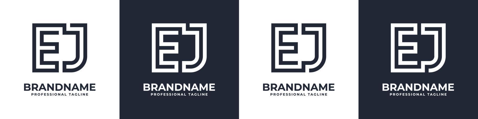 logotipo simples do monograma ej, adequado para qualquer negócio com inicial ej ou je. vetor