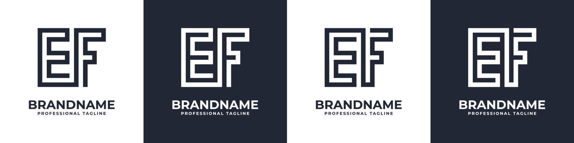 logotipo simples do monograma ef, adequado para qualquer negócio com inicial ef ou fe. vetor