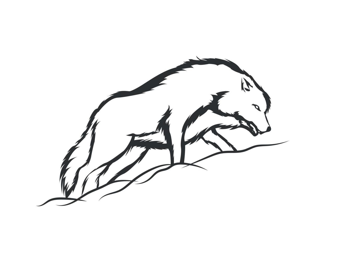 vetor livre logotipo do lobo logotipo selvagem logotipo do mascote logotipo do animal