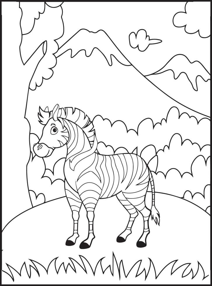 desenhos de animais selvagens para colorir para crianças vetor