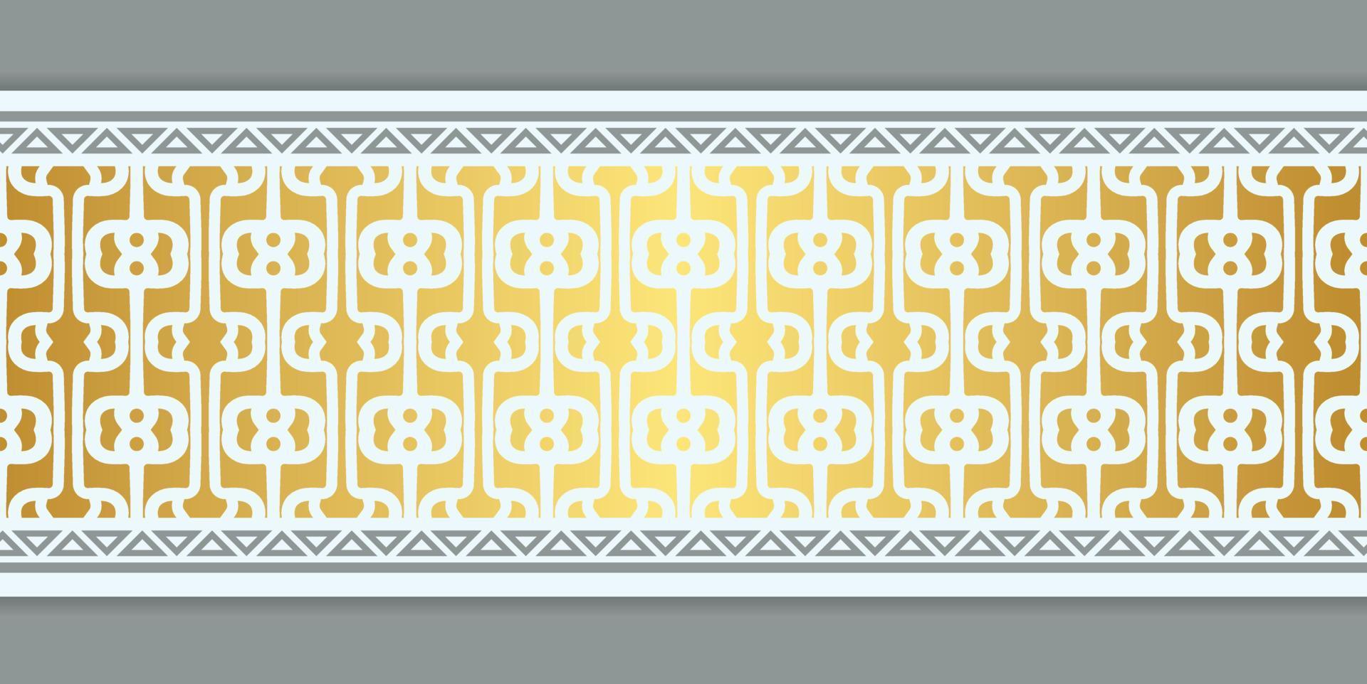 modelo de borda ornamental dourada elegante vetor