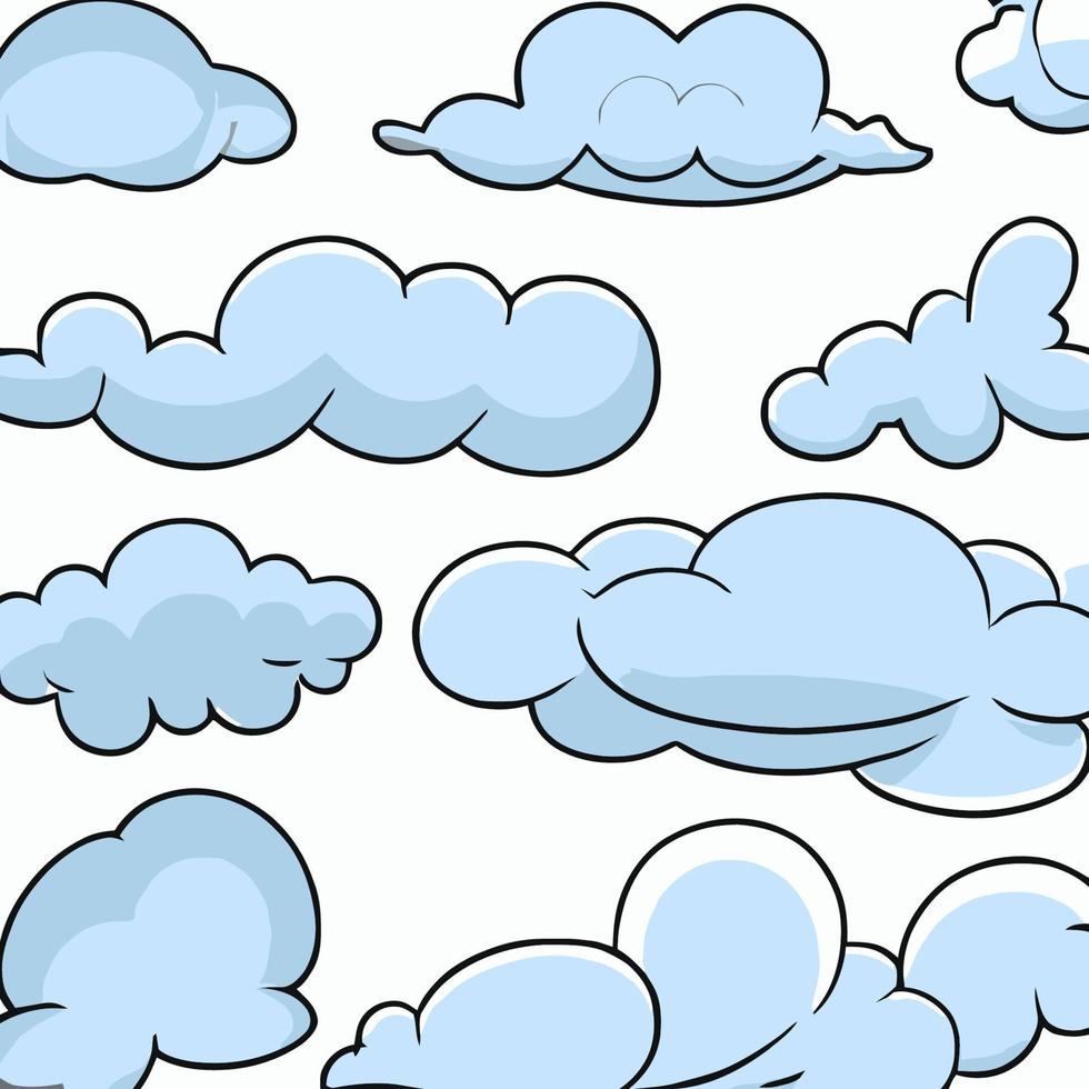 coleção de nuvens vetoriais ícone de conjunto de nuvens vetor