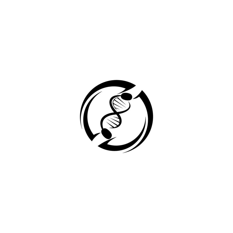 coleção de logotipo de vetor de DNA. design de logotipo de cuidados de dna simples e moderno para serviço médico