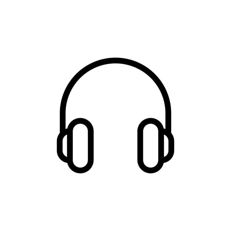 ícone de estilo de contorno de fone de ouvido vetor
