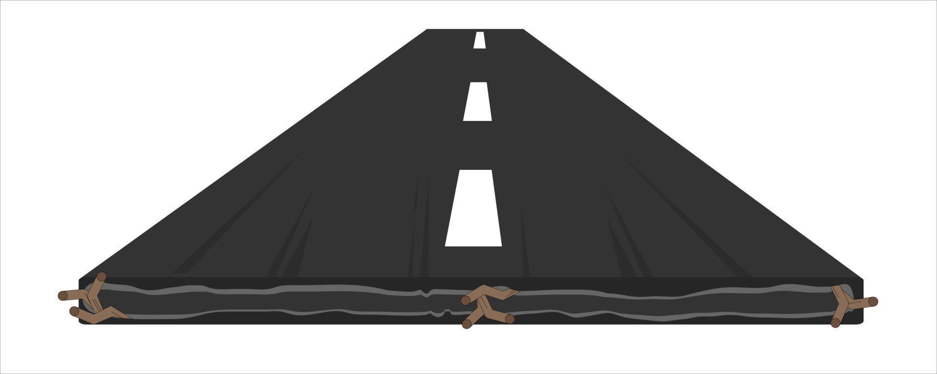 ilustração em vetor rodovia vista frontal