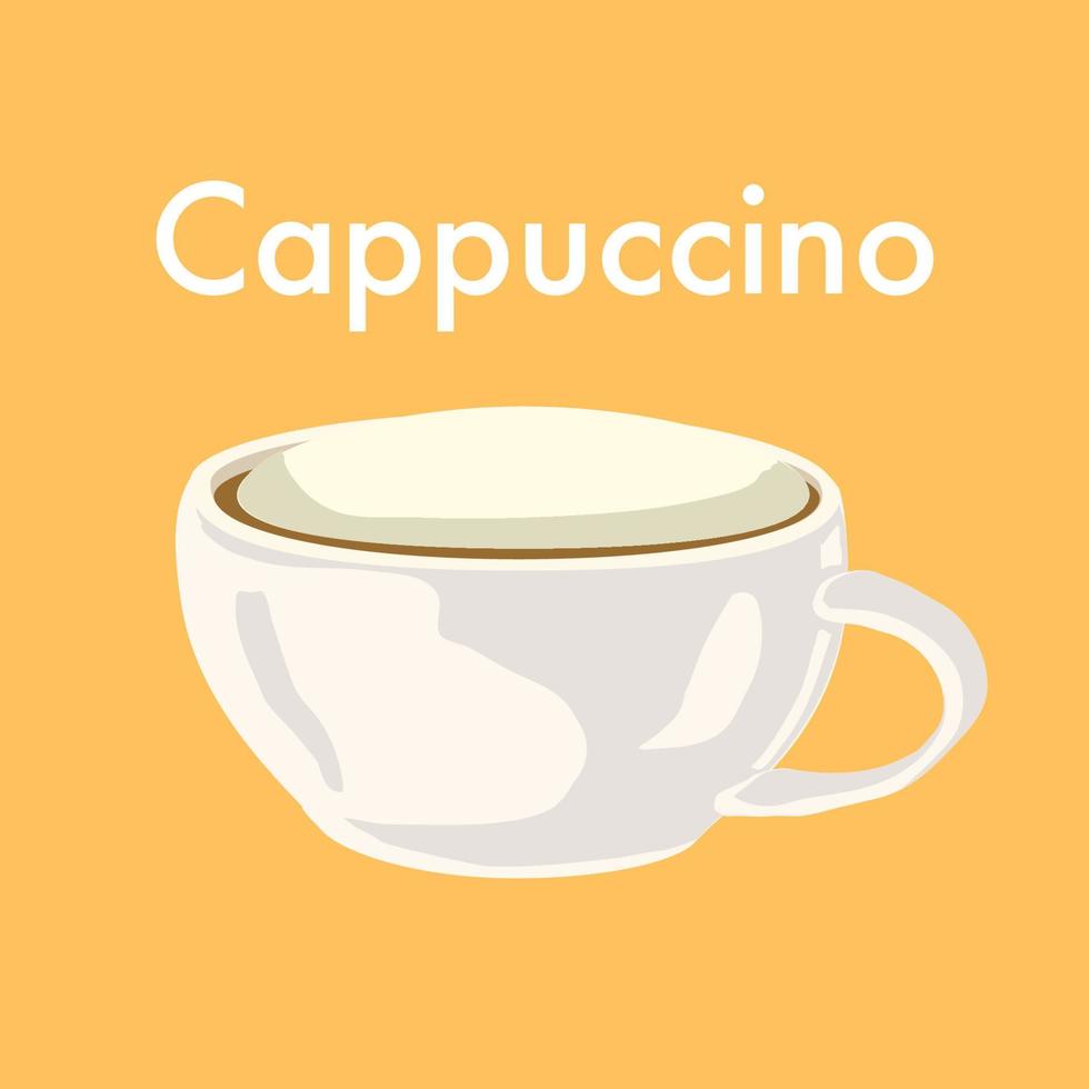 ícone de cappuccino italiano vetor