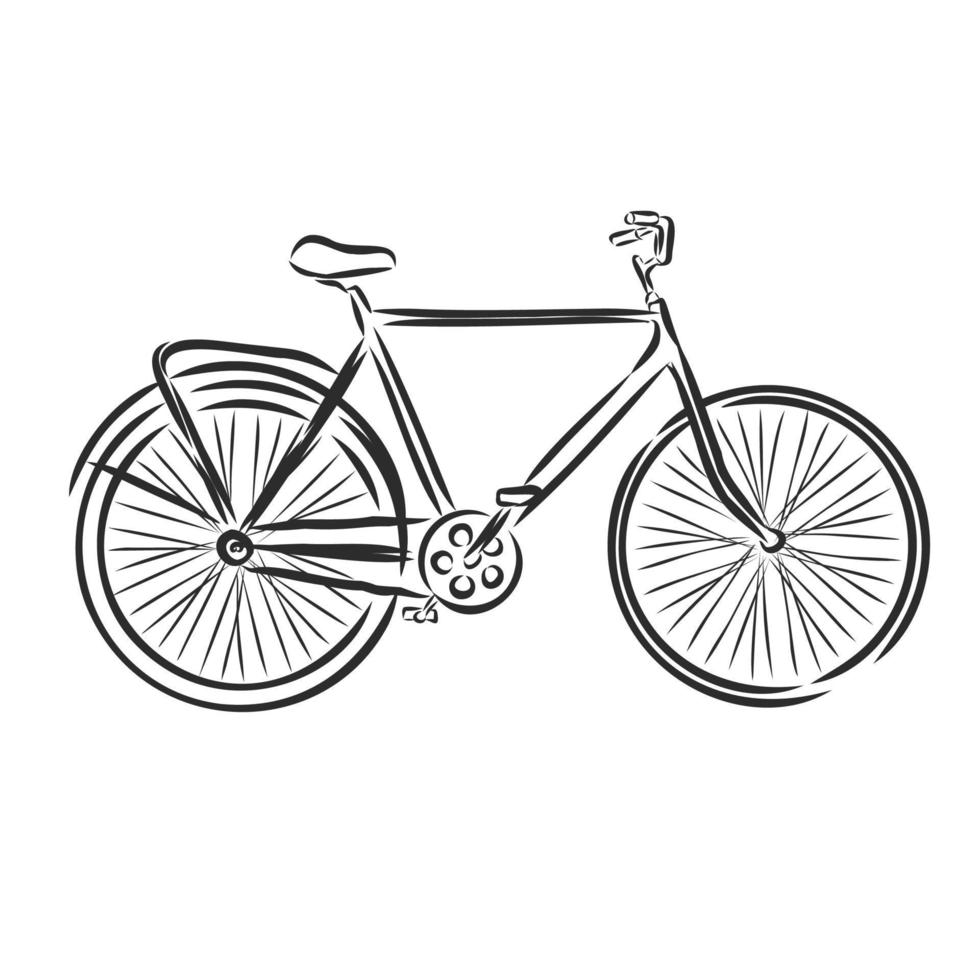desenho vetorial de bicicleta vetor