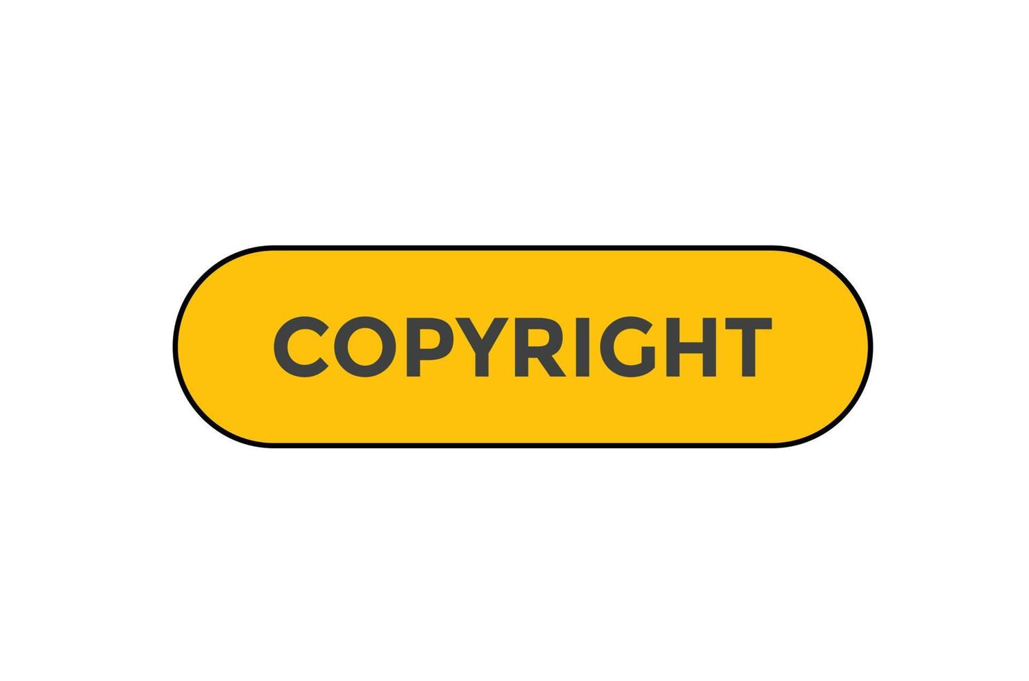 modelos de banner da web de botão de direitos autorais. ilustração vetorial vetor