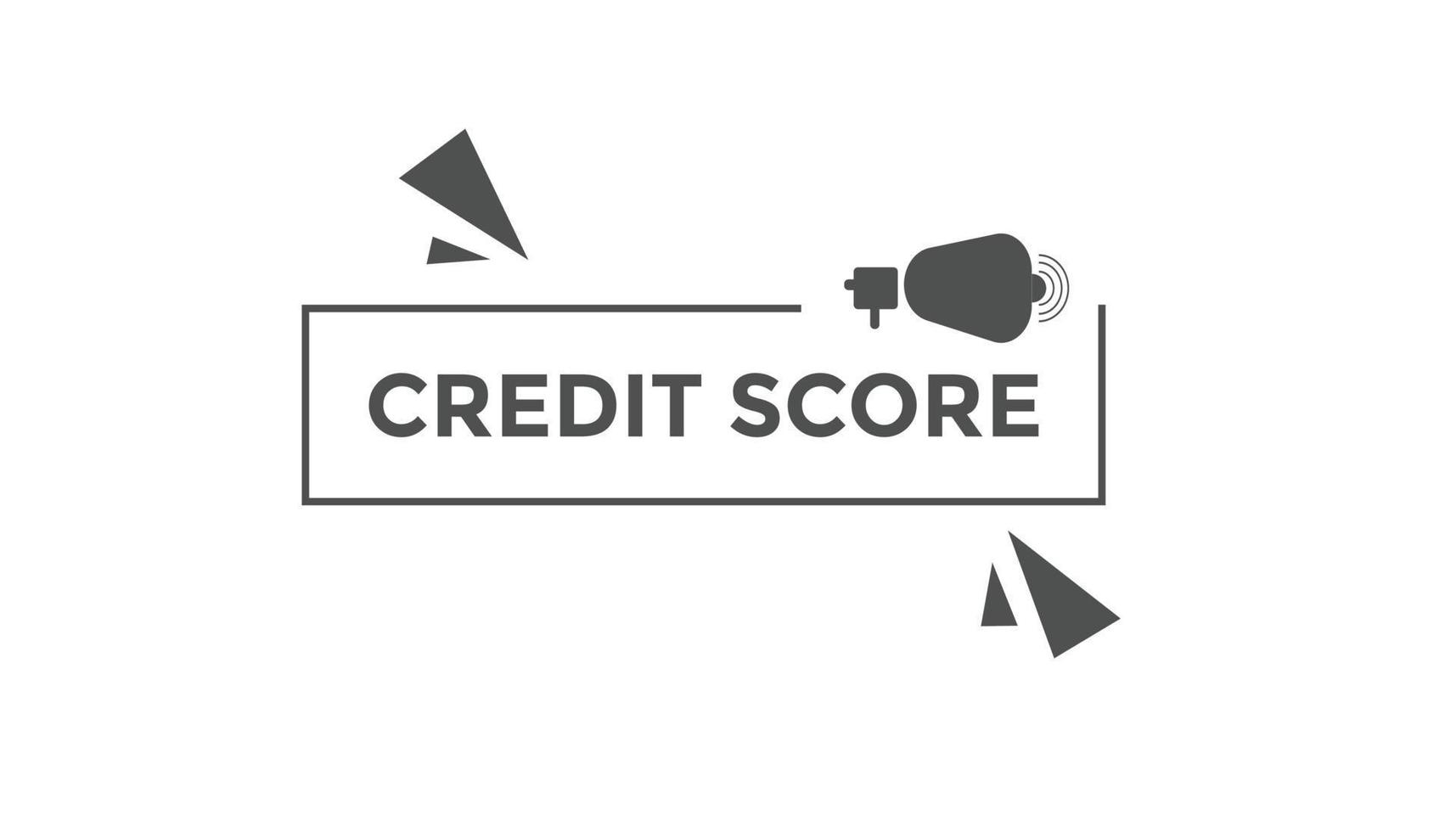 modelos de banner da web de botão de pontuação de crédito. ilustração vetorial vetor