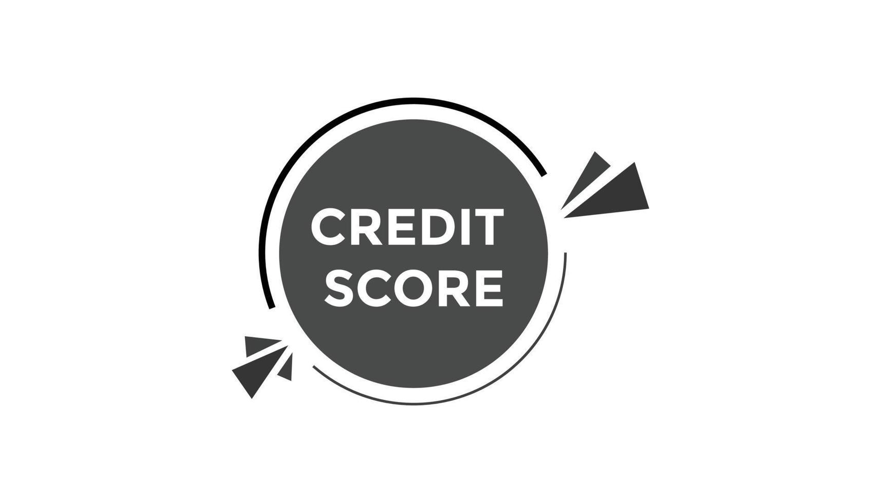 modelos de banner da web de botão de pontuação de crédito. ilustração vetorial vetor