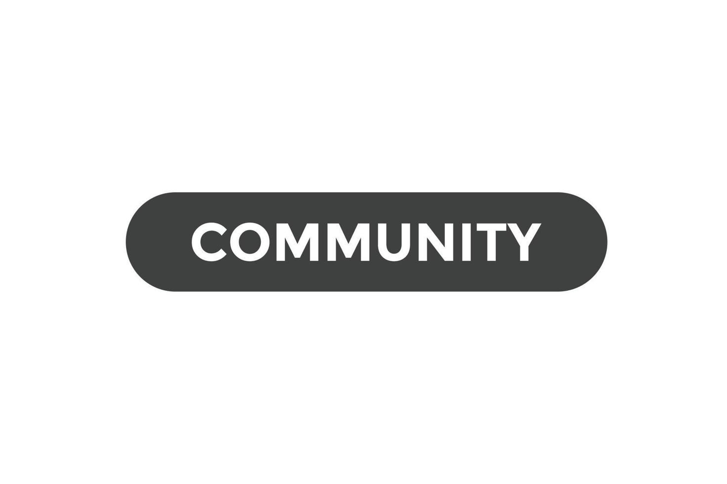 modelos de banner da web de botão da comunidade. ilustração vetorial vetor