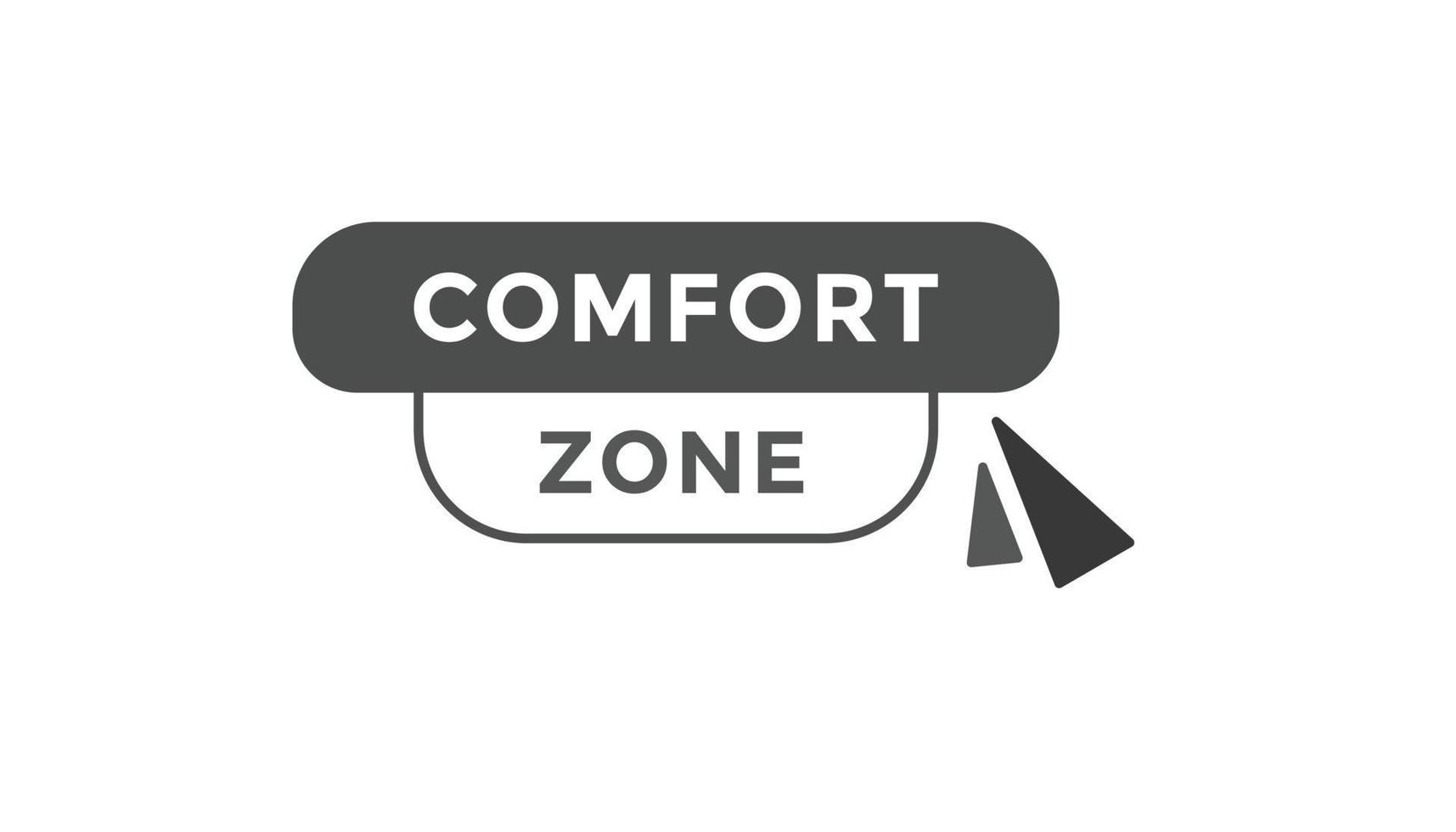modelos de banner da web de botão de zona de conforto. ilustração vetorial vetor