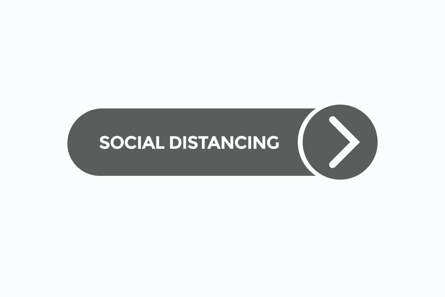 vetores de botão de distanciamento social rótulo de sinal bolha de fala distanciamento social
