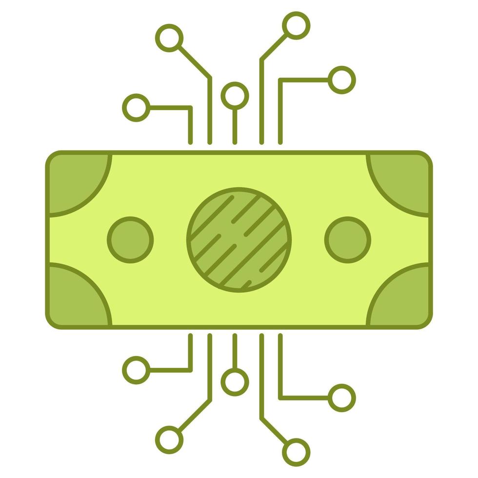 ícone de dinheiro digital, adequado para uma ampla gama de projetos criativos digitais. vetor