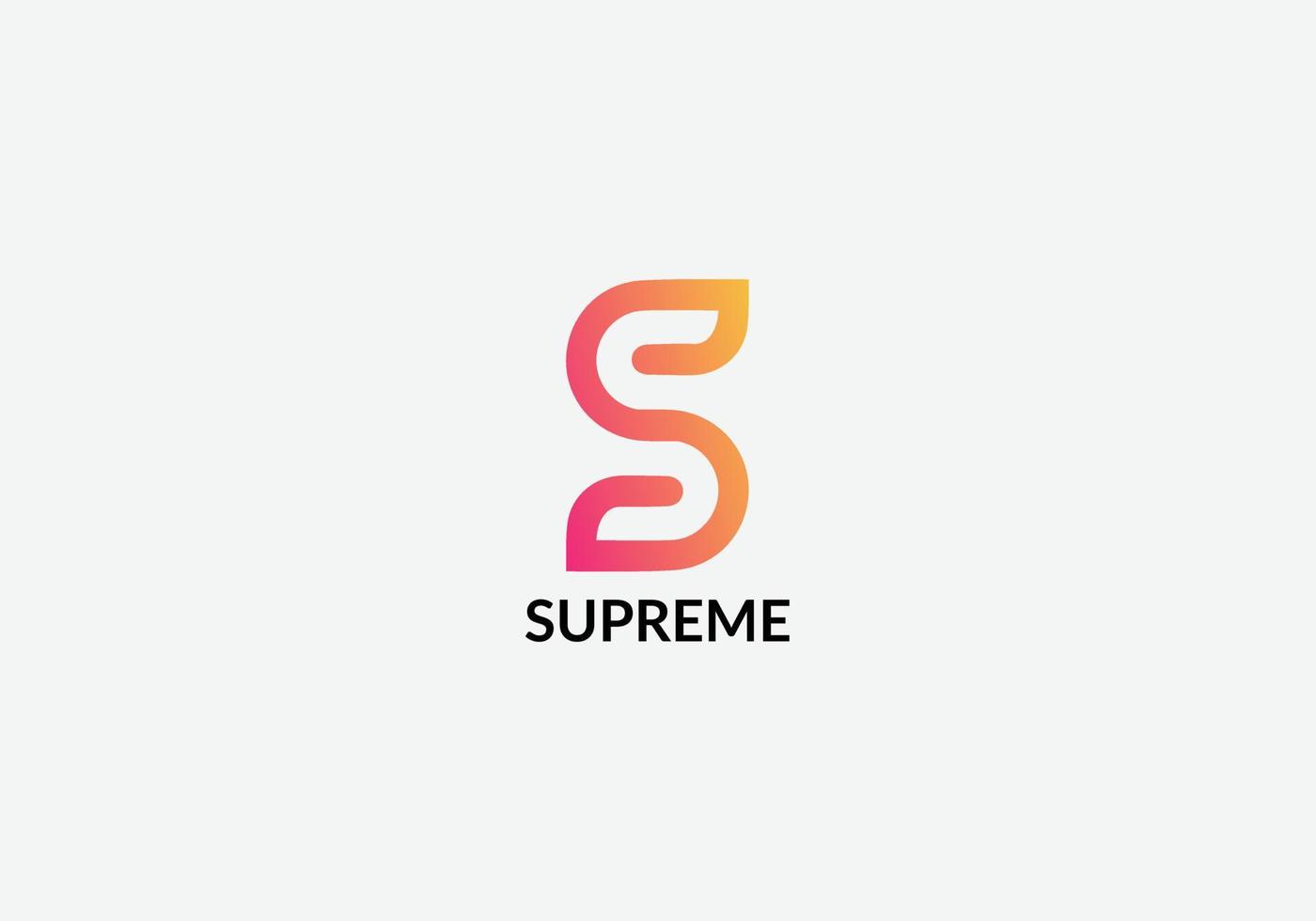 modelo de design de logotipo de carta inicial do resumo supremo vetor