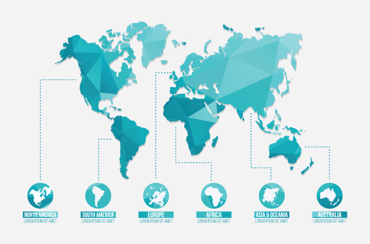 Ilustração global dos mapas vetor