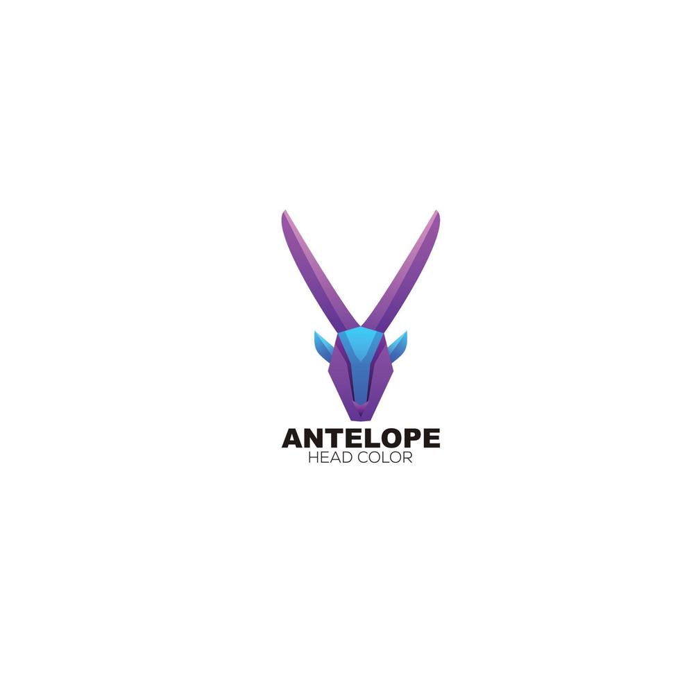 ícone de design de modelo colorido de logotipo de antílope vetor