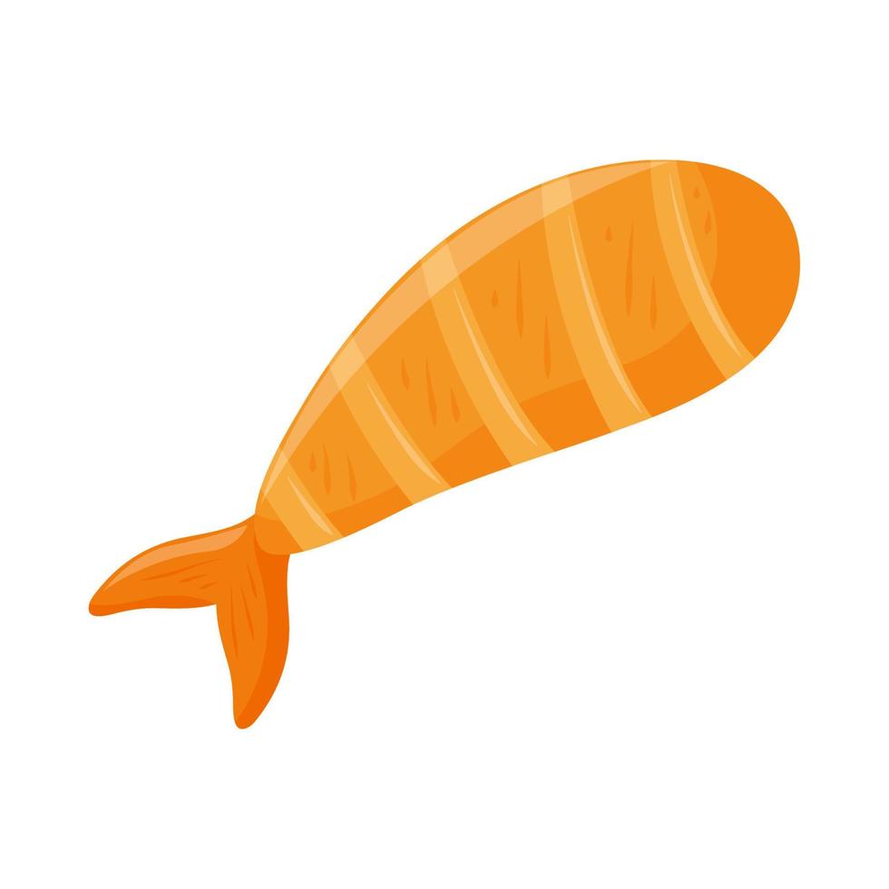 ícone de peixe tempurá vetor