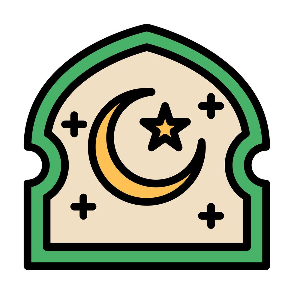 conjunto de ícones de celebração islâmica árabe do ramadã ilustração vetorial ícone de cor de tom vetor