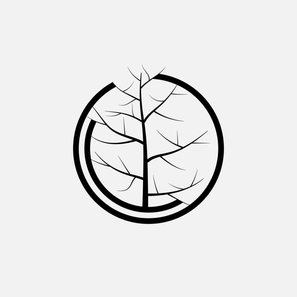 vetor de logotipo de árvore de galho
