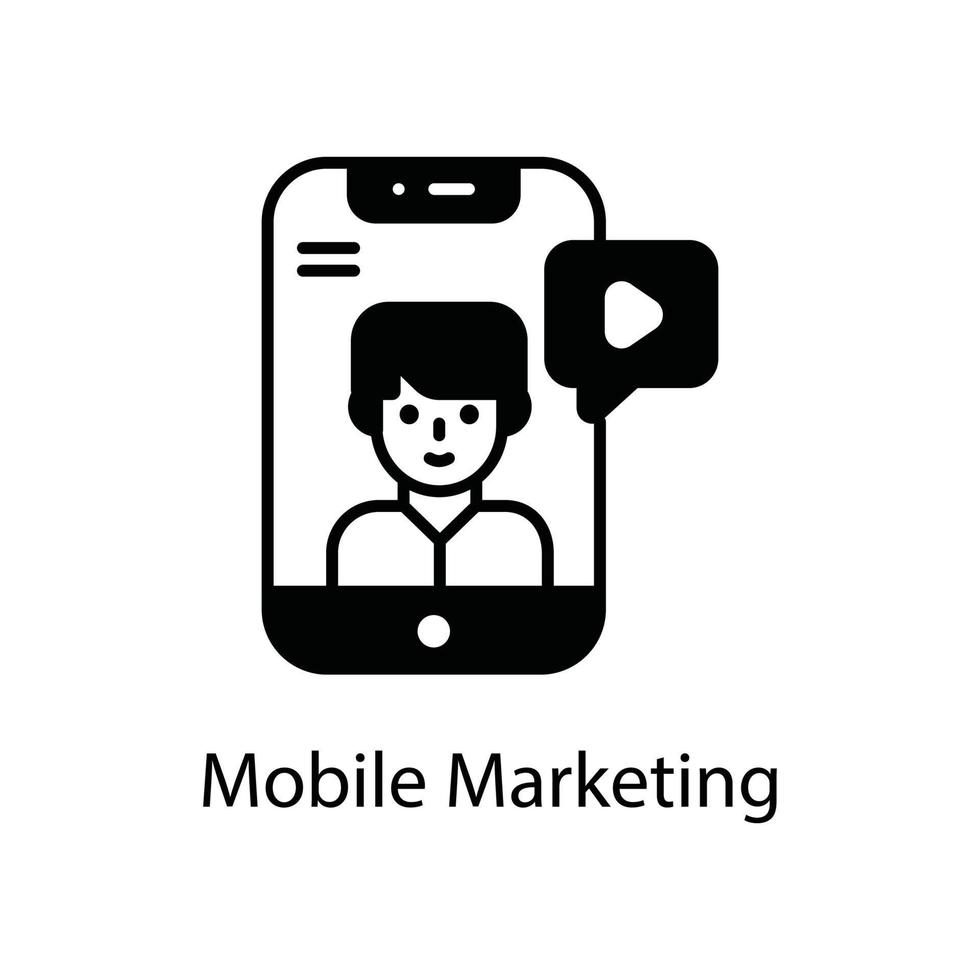 ícone de estilo de negócios e finanças de contorno de vetor de marketing móvel. eps 10
