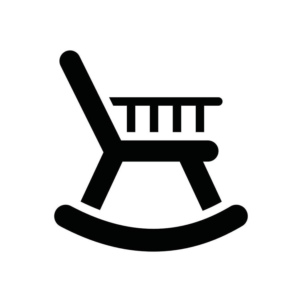 ícone de vetor de cadeira de balanço arquivo sólido eps 10