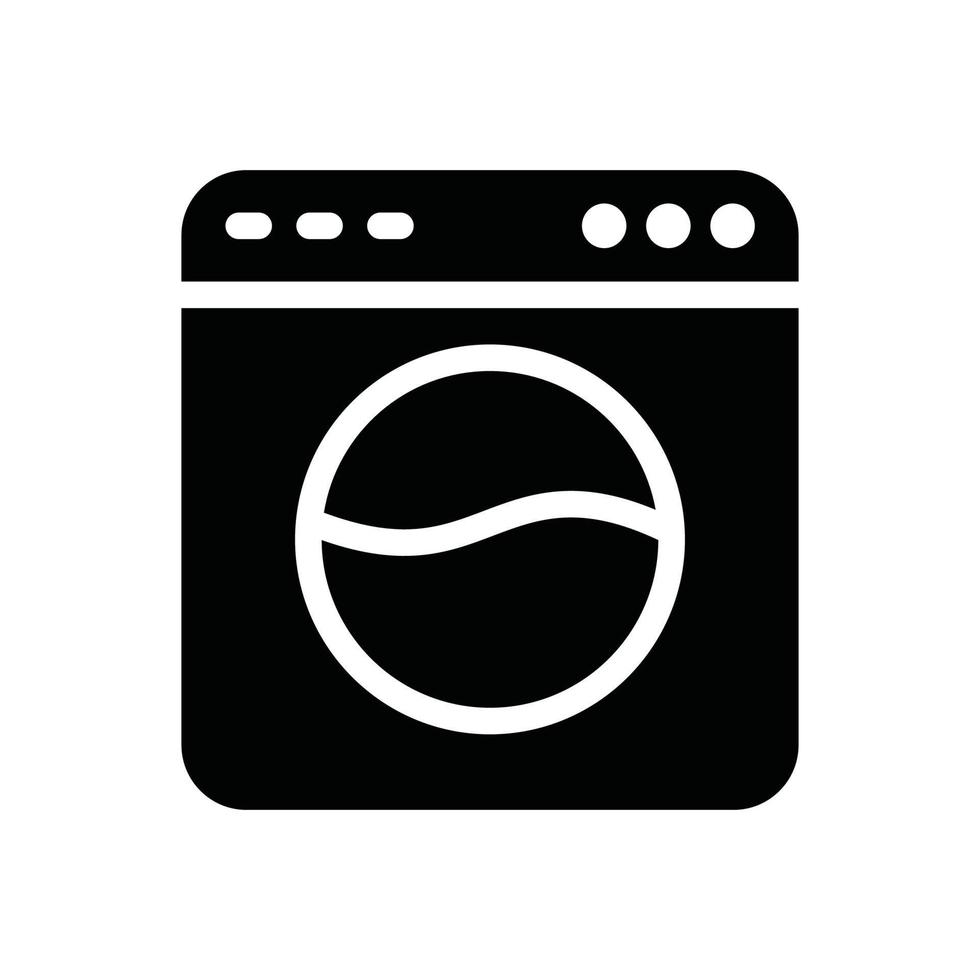 ícone de vetor de máquina de lavar sólido eps 10 arquivo
