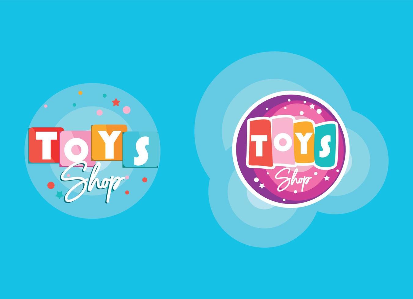 logotipo criativo da loja de brinquedos vetor