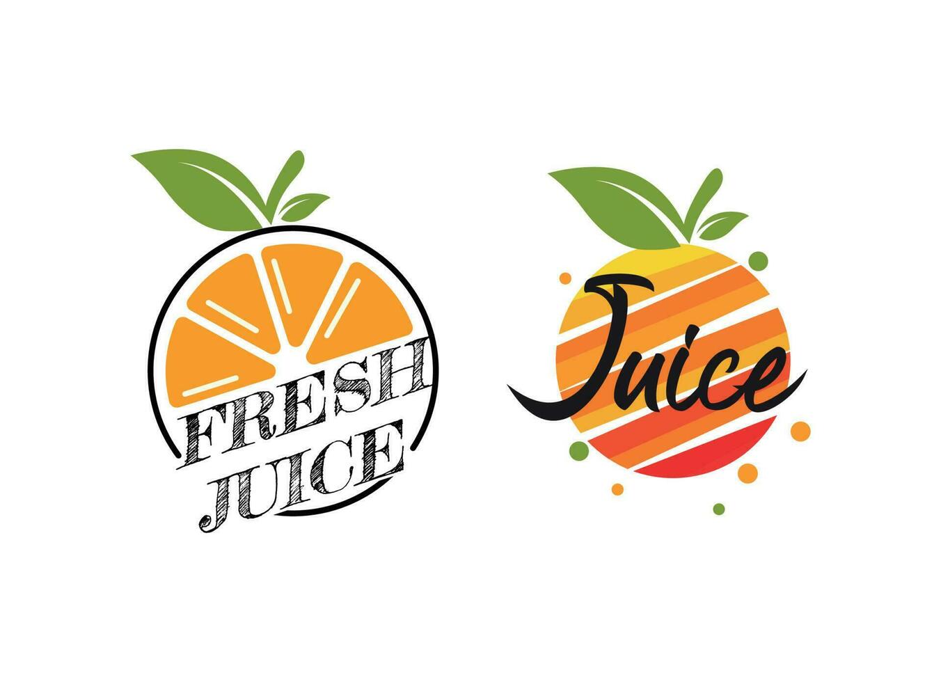 logotipo de suco fresco vetor