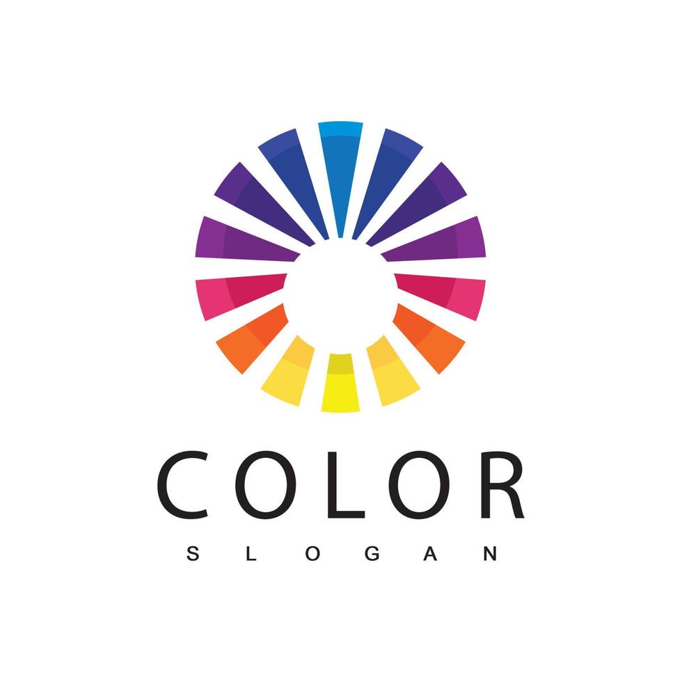 vetor de design de modelo de logotipo colorido abstrato