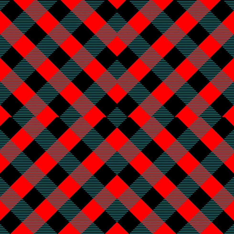 design de padrão geométrico xadrez vermelho sem costura vetor