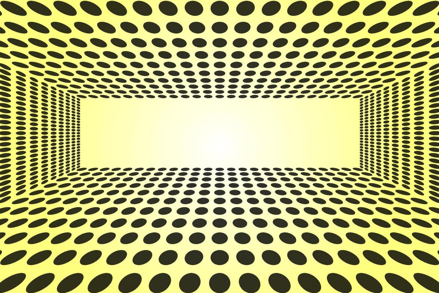 vetor padrão isométrico fundo abstrato, perspectiva círculo ponto geométrico forma fundo amarelo
