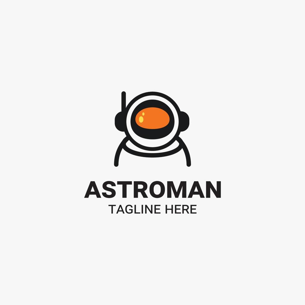 vetor de design de logotipo de homem astronauta grátis